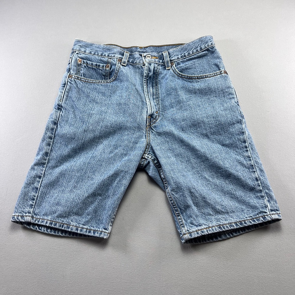 Levi's 505 Denim Shorts Mens 31 Blue Cotton Medium Wash Regular Fit Street Wear